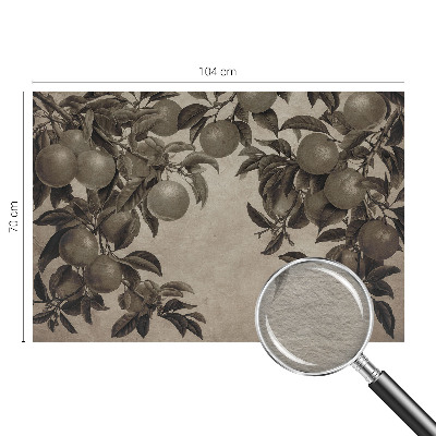 Papel mural texturado decorativo con un patrón de frutas