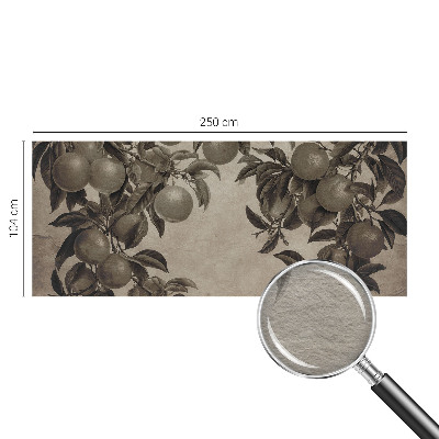 Papel mural texturado decorativo con un patrón de frutas