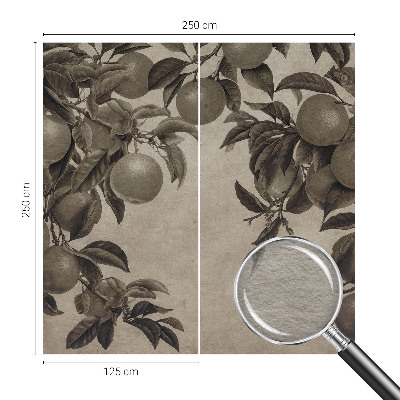 Papel mural texturado decorativo con un patrón de frutas