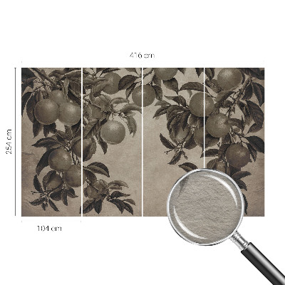 Papel mural texturado decorativo con un patrón de frutas