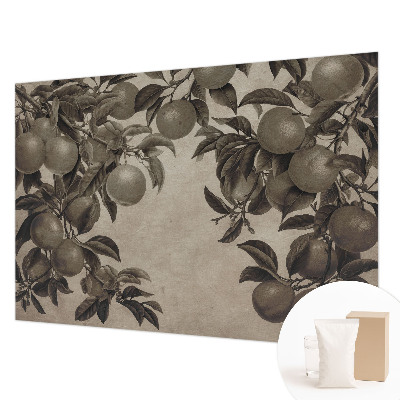 Papel mural texturado decorativo con un patrón de frutas