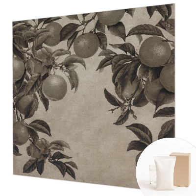 Papel mural texturado decorativo con un patrón de frutas