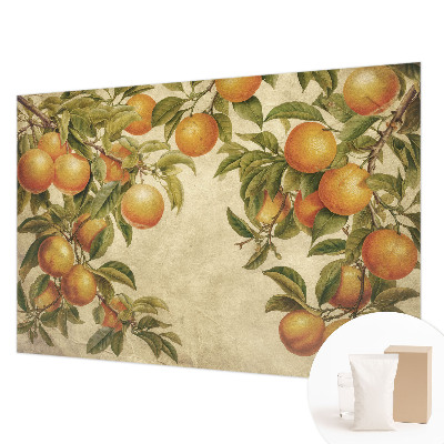 Mural decorativo con diseño de ramas frutales