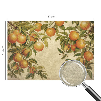 Mural decorativo con diseño de ramas frutales