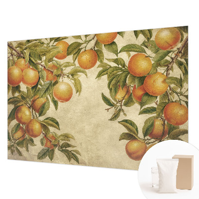 Mural decorativo con diseño de ramas frutales