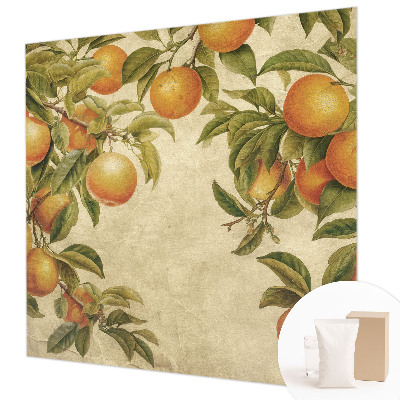 Mural decorativo con diseño de ramas frutales