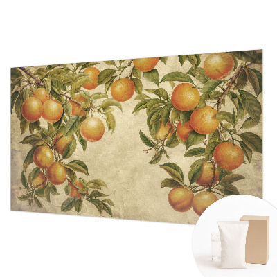 Mural decorativo con diseño de ramas frutales
