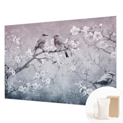 Papel mural con patrón decorativo con un motivo de naturaleza sutil