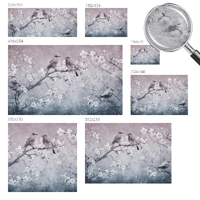Papel mural con patrón decorativo con un motivo de naturaleza sutil