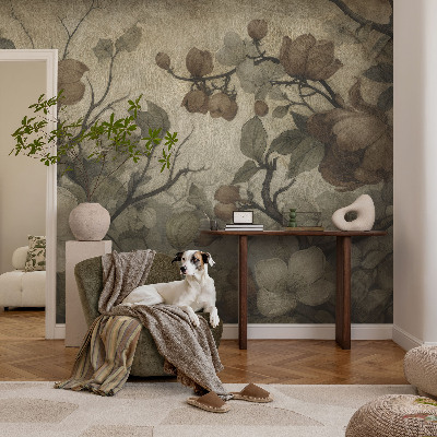 Mural de pared con estampado hermoso con motivo floral