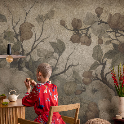 Mural de pared con estampado hermoso con motivo floral