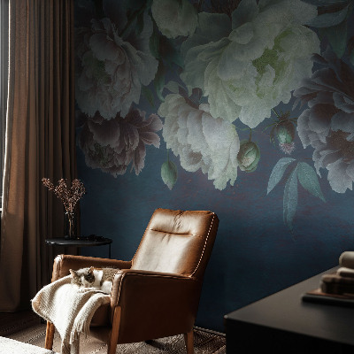Papel mural texturado decorativo con diseño de elegancia floral