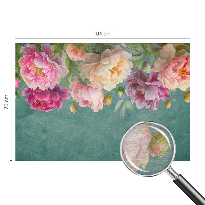 Papel mural texturado decorativo con motivo floral elegante
