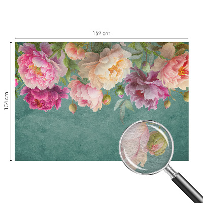 Papel mural texturado decorativo con motivo floral elegante