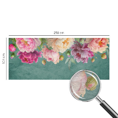 Papel mural texturado decorativo con motivo floral elegante