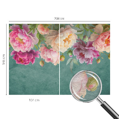 Papel mural texturado decorativo con motivo floral elegante