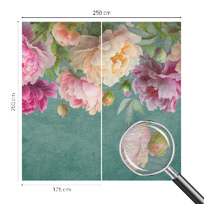 Papel mural texturado decorativo con motivo floral elegante