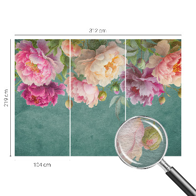 Papel mural texturado decorativo con motivo floral elegante