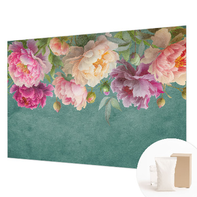 Papel mural texturado decorativo con motivo floral elegante