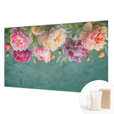 Papel mural texturado decorativo con motivo floral elegante