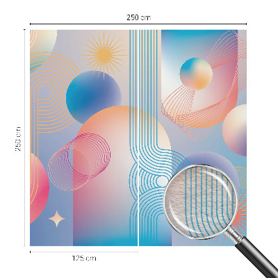 Papel mural con patrón decorativo con un diseño de abstracción colorida