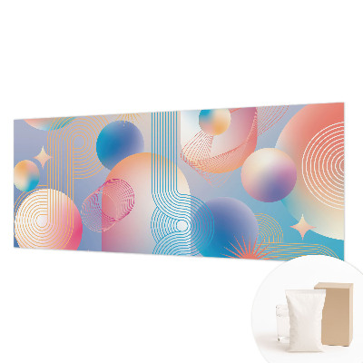 Papel mural con patrón decorativo con un diseño de abstracción colorida
