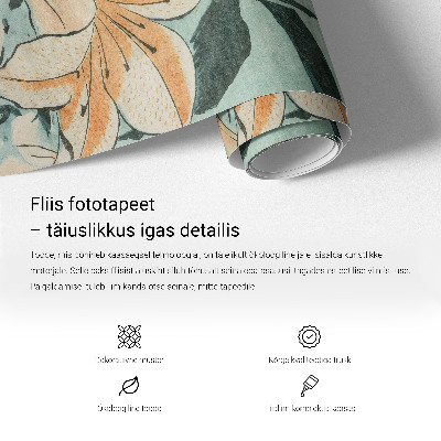 Papel mural con patrón decorativo con un diseño de abstracción colorida