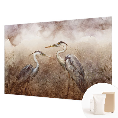 Fotomural decorativo para cabecero de cama con diseño de aves elegantes