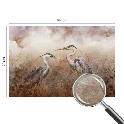 Fotomural decorativo para cabecero de cama con diseño de aves elegantes