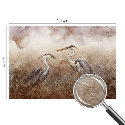 Fotomural decorativo para cabecero de cama con diseño de aves elegantes