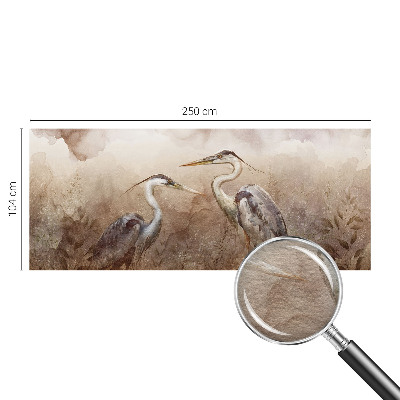 Fotomural decorativo para cabecero de cama con diseño de aves elegantes