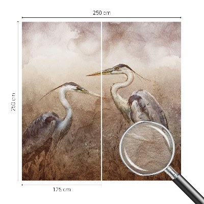 Fotomural decorativo para cabecero de cama con diseño de aves elegantes