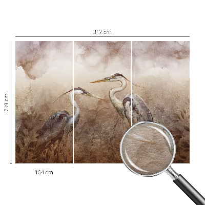 Fotomural decorativo para cabecero de cama con diseño de aves elegantes