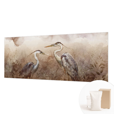 Fotomural decorativo para cabecero de cama con diseño de aves elegantes