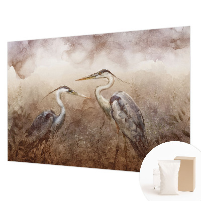 Fotomural decorativo para cabecero de cama con diseño de aves elegantes