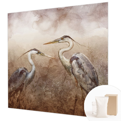Fotomural decorativo para cabecero de cama con diseño de aves elegantes
