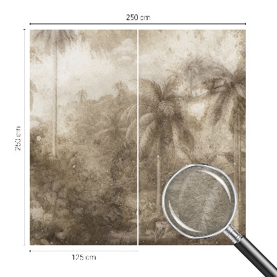Papel mural texturado decorativo con un paisaje exótico
