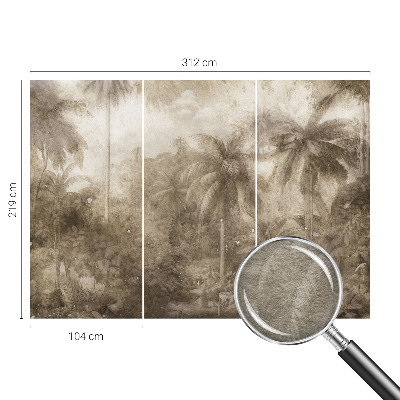 Papel mural texturado decorativo con un paisaje exótico
