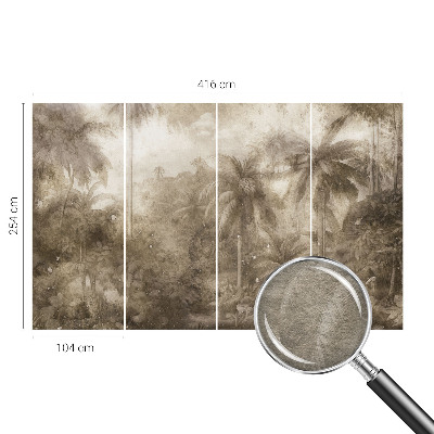 Papel mural texturado decorativo con un paisaje exótico