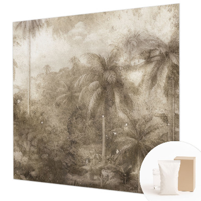 Papel mural texturado decorativo con un paisaje exótico
