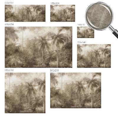 Papel mural texturado decorativo con un paisaje exótico