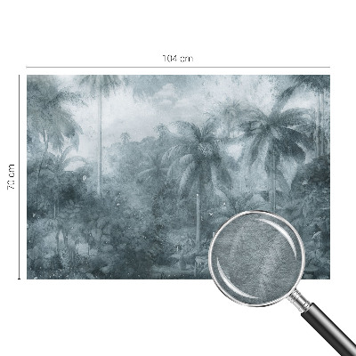 Mural decorativo con motivo de vegetación tropical
