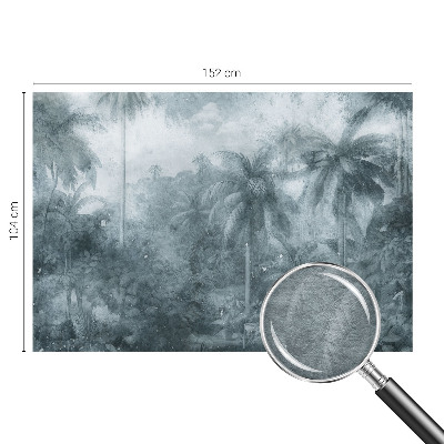 Mural decorativo con motivo de vegetación tropical