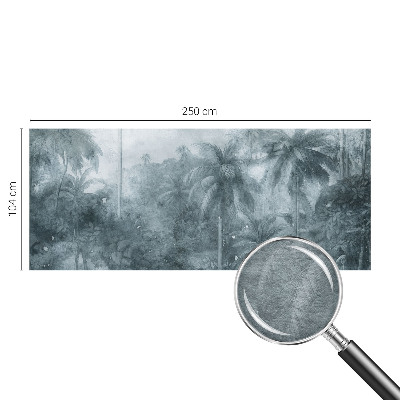 Mural decorativo con motivo de vegetación tropical