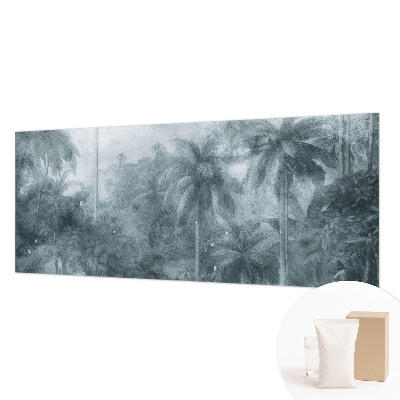 Mural decorativo con motivo de vegetación tropical