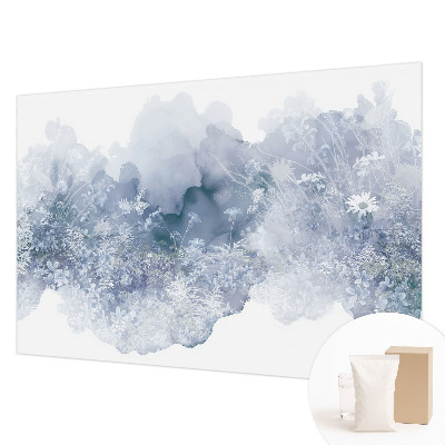 Papel mural con patrón decorativo con motivo de prado de flores