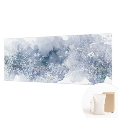 Papel mural con patrón decorativo con motivo de prado de flores