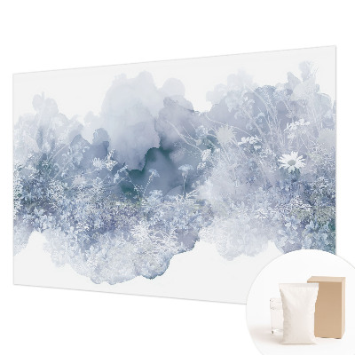 Papel mural con patrón decorativo con motivo de prado de flores