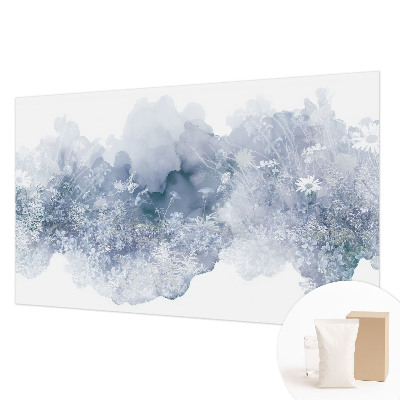 Papel mural con patrón decorativo con motivo de prado de flores