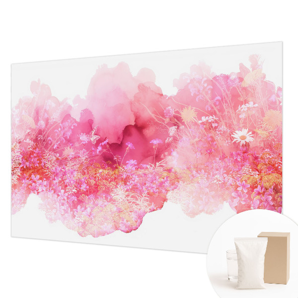 Fotomural decorativo para cabecero de cama con estampado floral